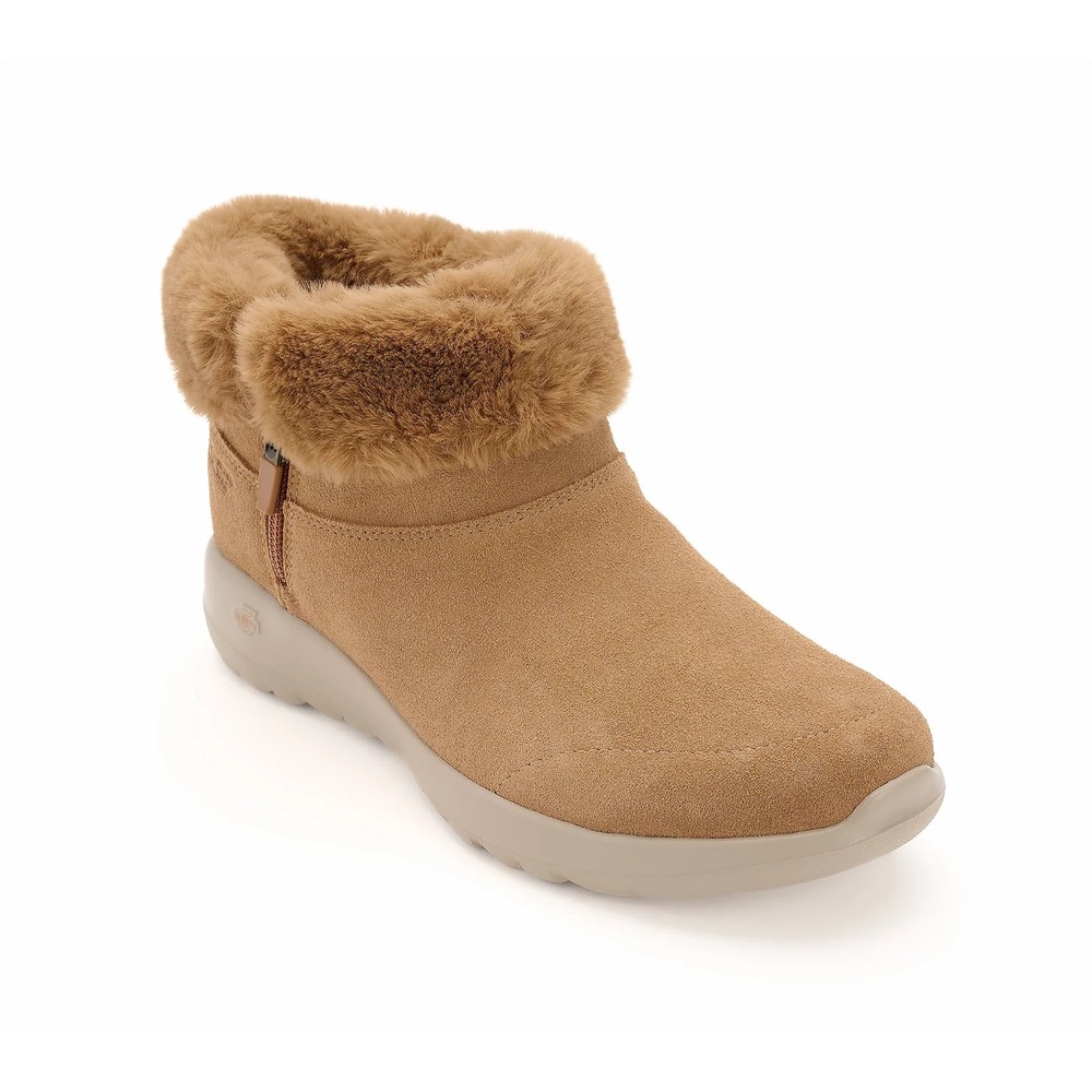 Skechers Slip-ins On-the-GO Joy Water-Repellent Suede Boots Chestnut 7 M A700929